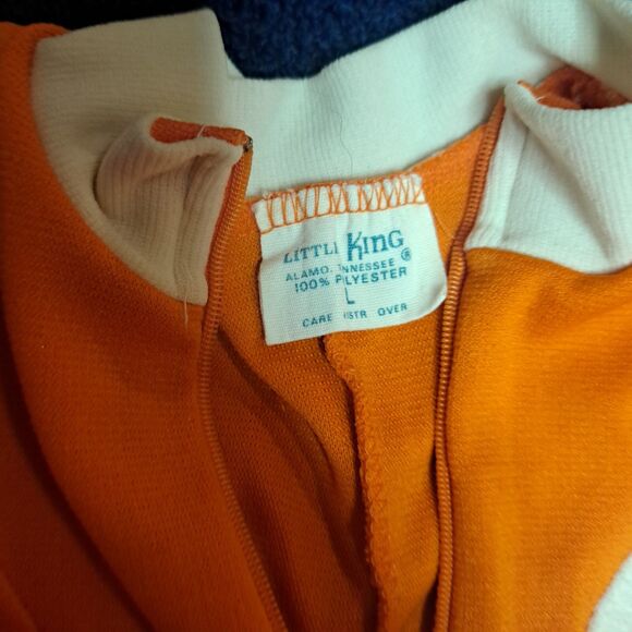 Vtg 70s Baby Boy Vols  Zip Romper football Basketball Large 18-27 lbs - Picture 6 of 7